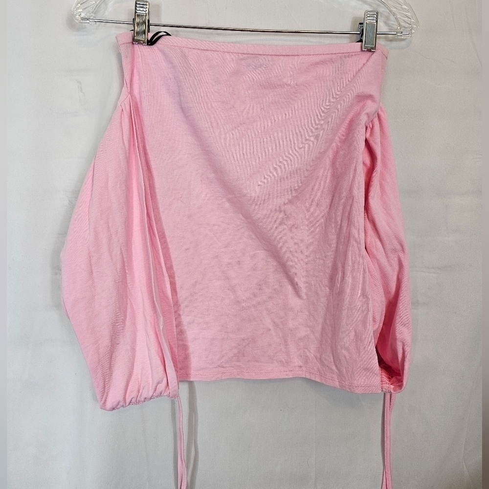 DEREK Lam 10 Crosby size Small tube top Barbiecore hanging sleeves pink top NWOT